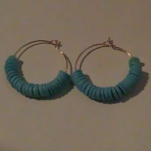 Half full blue earrings